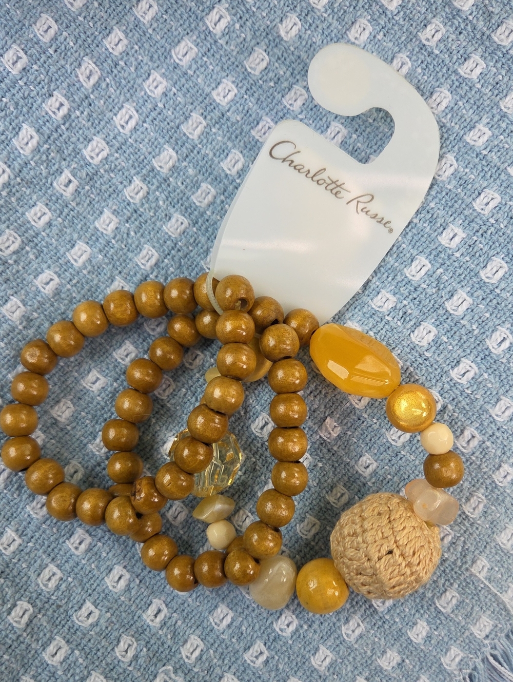 Charlotte Russe Set Of Three Beaded Stretch Bracelets. NWT.